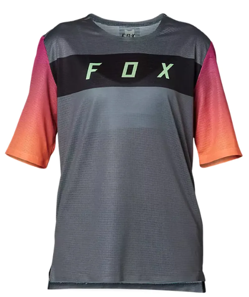 Fox Racing Youth Flexair Short Sleeve Jersey in Pewter